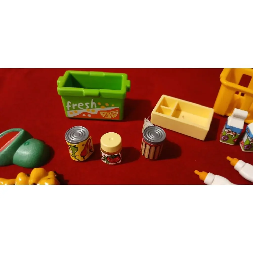 Playmobil Food Veggie Baby Bottle Milk Jugs Eggs Canned Food Grocery Store